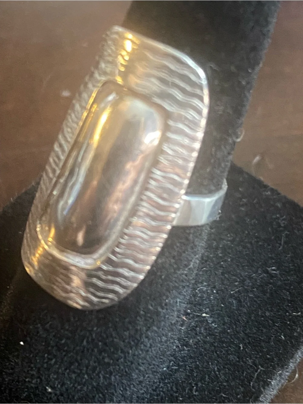 Sterling Silver Modern Rectangle Statement Ring